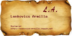 Lenkovics Armilla névjegykártya